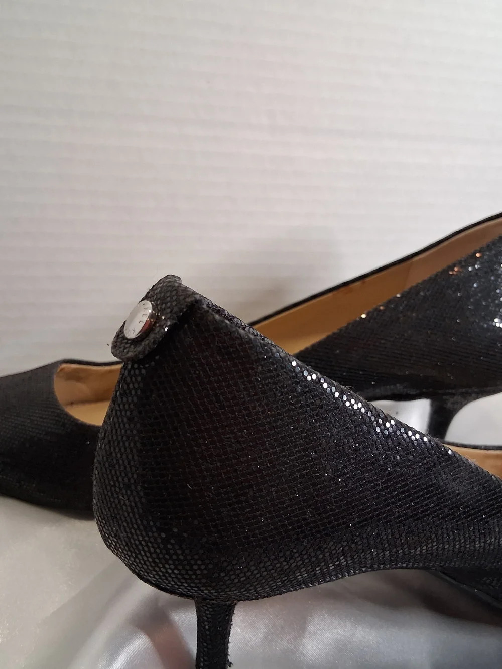 Michael Kors Black Sequin Mid Heel Pumps